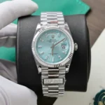 Super Clone Rolex Day-Date Ice Blue Diamond Dial 128236-0009 36 mm – Swiss SuperClone
