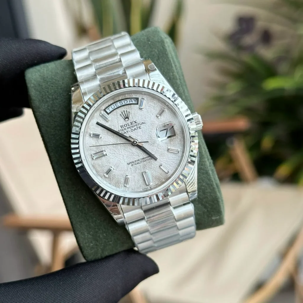 Super Clone Rolex Day-Date Meteorite Diamond Dial 228236-0011 40 mm – Swiss SuperClone
