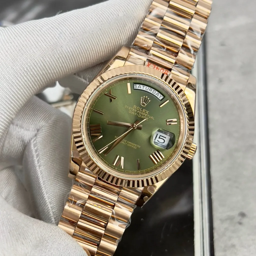 Super Clone Rolex Day-Date Olive Green Dial 228235-0025 40 mm – Swiss SuperClone
