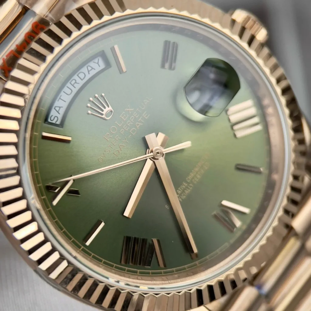 Super Clone Rolex Day-Date Olive Green Dial 228235-0025 40 mm – Swiss SuperClone