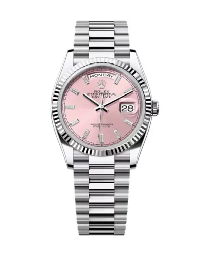 Super Clone Rolex Day-Date Pink Diamond Dial 128236-0024 36 mm – Swiss SuperClone