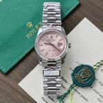 Super Clone Rolex Day-Date Pink Diamond Dial 128236-0024 36 mm