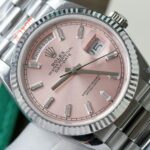 Super Clone Rolex Day-Date Pink Diamond Dial 128236-0024 36 mm