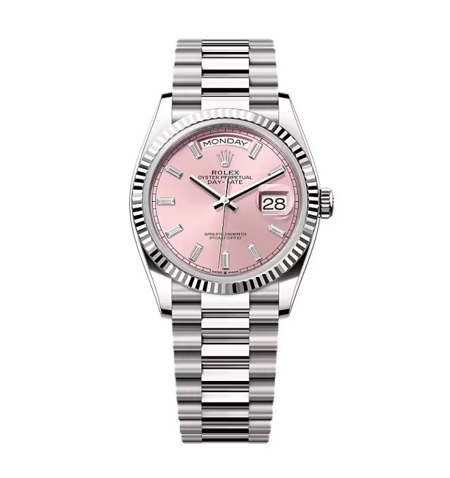 Super Clone Rolex Day-Date Pink Diamond Dial 128239-0071 36 mm – Swiss SuperClone