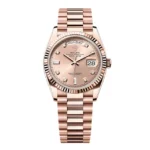 Super Clone Rolex Day-Date Rosé Diamond Dial 128235-0009 36 mm – Swiss SuperClone