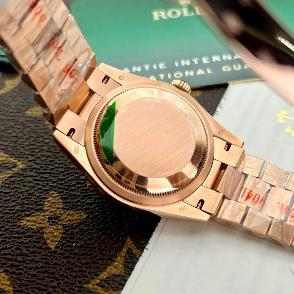 Super Clone Rolex Day-Date Rosé Diamond Dial 128235-0009 36 mm – Swiss SuperClone
