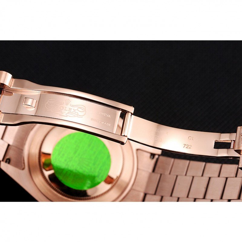 Super Clone Rolex Day-Date Rose-Gold Dial REP016823 40 mm — on leather display