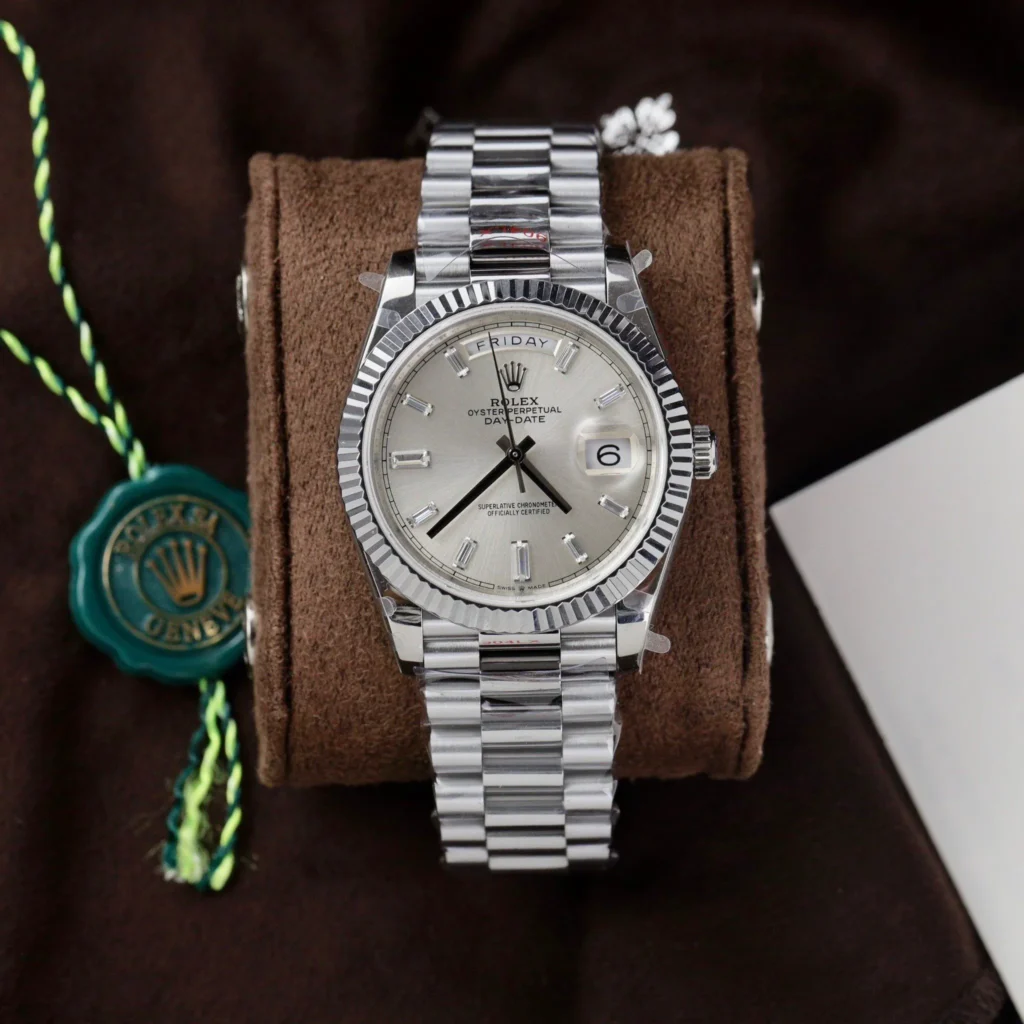 Super Clone Rolex Day-Date Silver Dial 128236-0001 36 mm