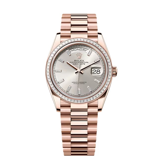 Super Clone Rolex Day-Date Silver Dial 128395tbr-0030 36 mm