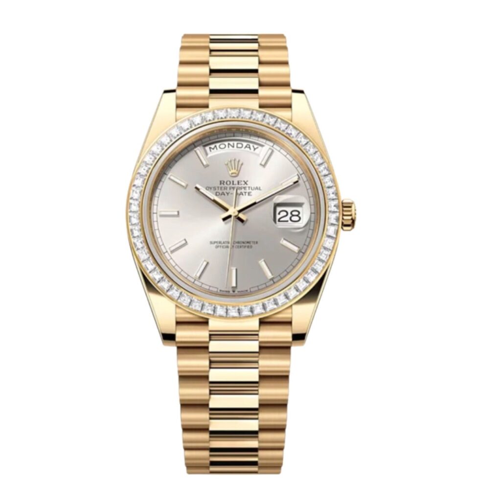 Super Clone Rolex Day-Date Silver Dial 228398TBR 40 mm – Swiss SuperClone