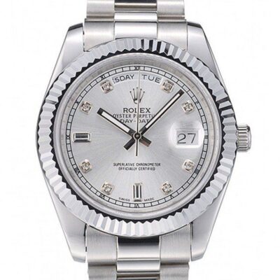 Super Clone Rolex Day-Date Silver Dial 41995 40 mm