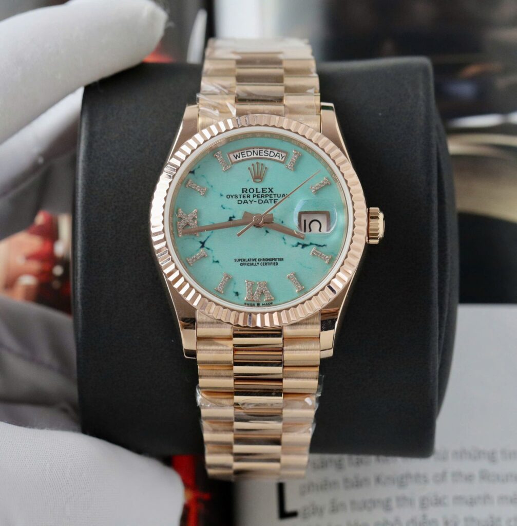 Super Clone Rolex Day-Date Turquoise Dial 128235 40 mm – Swiss SuperClone