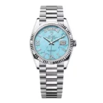 Super Clone Rolex Tag-Datum Türkis Diamant Zifferblatt 128236-0011 36 mm