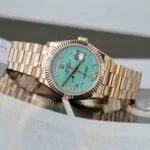 Super Clone Rolex Day-Date Turquoise Diamond Dial 128238-0071 36 mm
