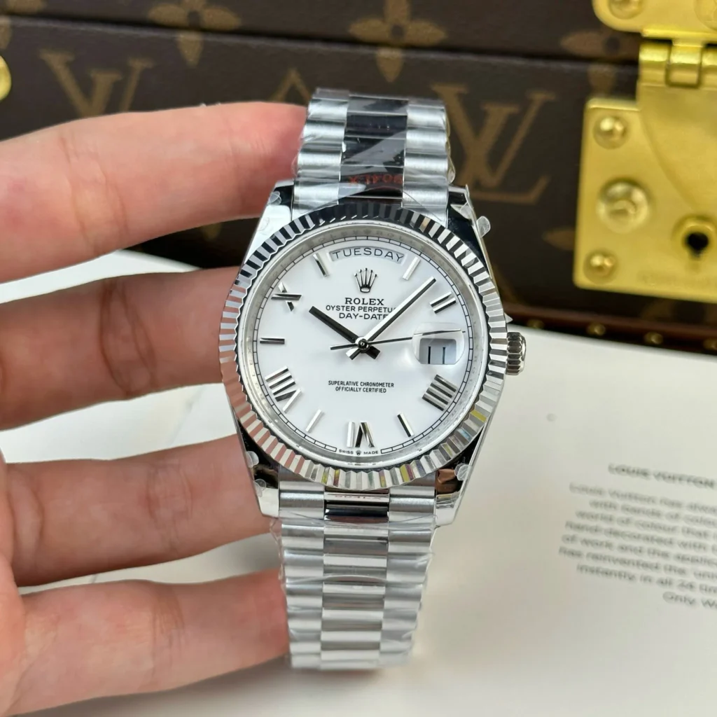 Super Clone Rolex Day-Date White Dial 128239-0059 36 mm