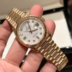 Super Clone Rolex Day-Date White Mother-of-Pearl Diamond Dial 128235-0029 36 mm
