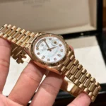 Super Clone Rolex Day-Date White Mother-of-Pearl Diamond Dial 128235-0029 36 mm