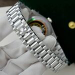 Super Clone Rolex Day-Date White Mother-of-Pearl Diamond Dial 128236-0021 36 mm