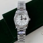 Super Clone Rolex Day-Date White Mother-of-Pearl Diamond Dial 128236-0021 36 mm