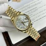 Super Clone Rolex Day-Date White Mother-of-Pearl Diamond Dial 128238-0123 36 mm