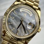Super Clone Rolex Day-Date White Mother-of-Pearl Diamond Dial 128238-0123 36 mm