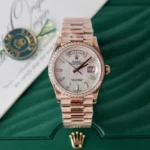 Super Clone Rolex Day-Date White Mother-of-Pearl Diamond Dial 128345rbr-0077 36 mm