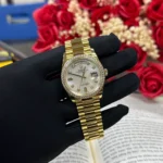 Super Clone Rolex Day-Date White Mother-of-Pearl Diamond Dial 128348rbr-0070 36 mm