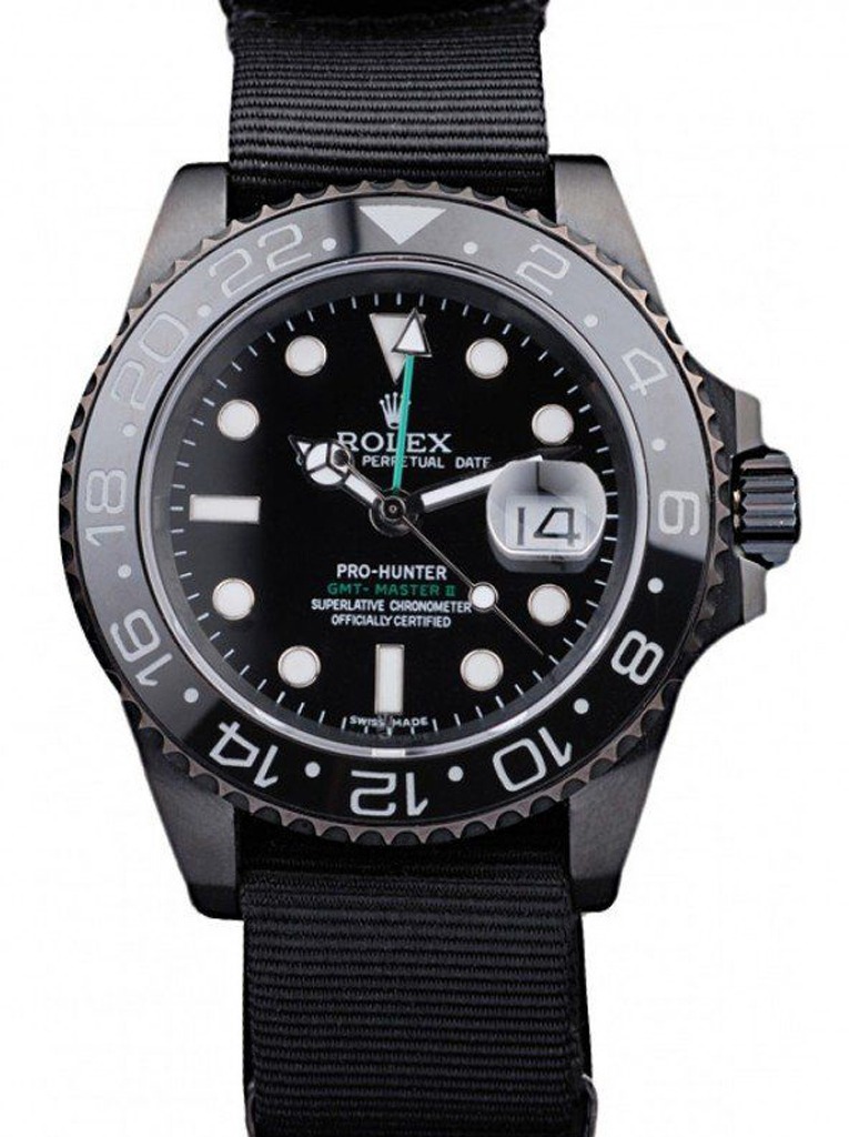 Super Clone Rolex GMT-Master II Black Dial REP016827