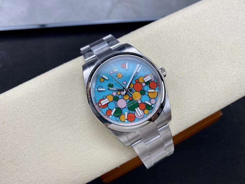 Super Clone Rolex Oyster Perpetual Turquoise Dial 124300 41 mm — side profile