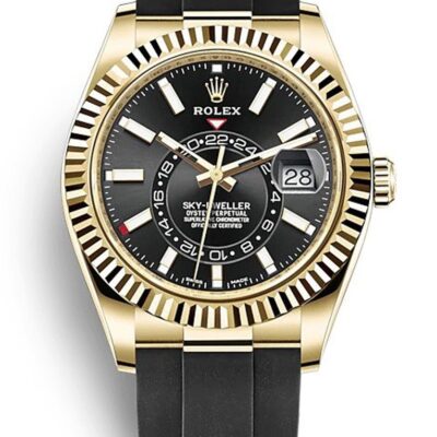 Super Clone Rolex Sky-Dweller Black Dial 326238
