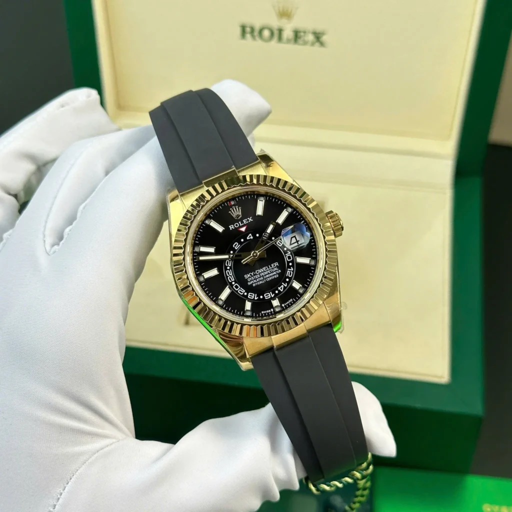 Super Clone Rolex Sky-Dweller Black Dial 326238