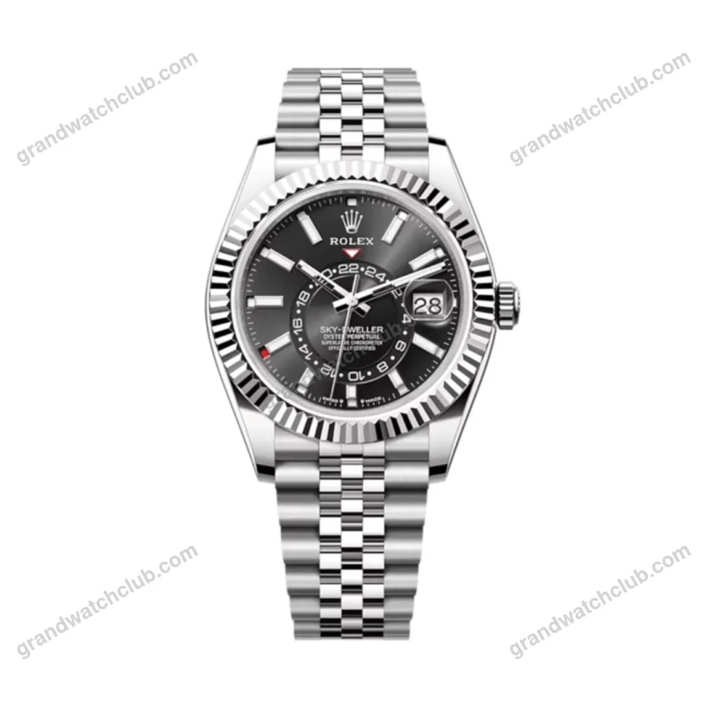 Super Clone Rolex Sky-Dweller Bright black Dial 336934 Jubilee