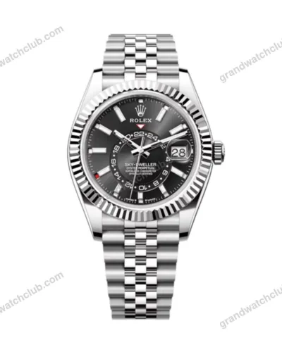 Super Clone Rolex Sky-Dweller Bright black Dial 336934 Jubilee – Swiss SuperClone