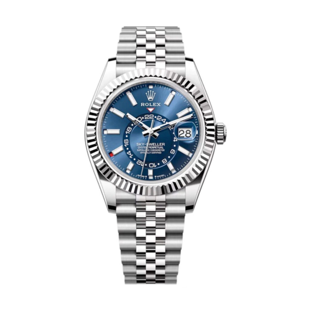Super Clone Rolex Sky-Dweller Bright blue Dial 336934 Jubilee – Swiss SuperClone