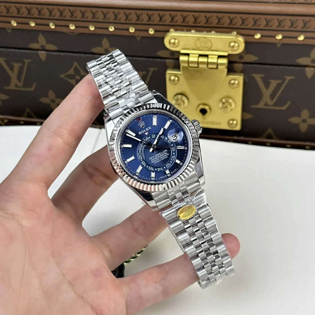 Super Clone Rolex Sky-Dweller Bright blue Dial 336934 Jubilee – Swiss SuperClone