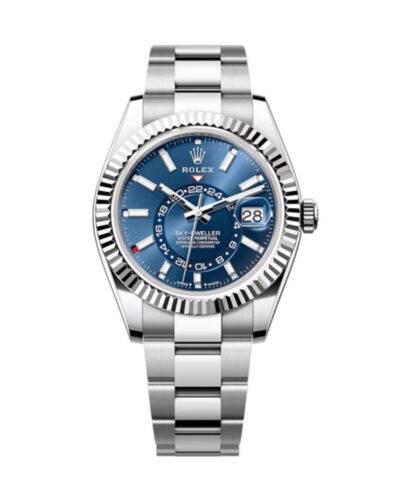 Super Clone Rolex Sky-Dweller Bright blue Dial 336934 Oyster