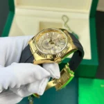 Super Clone Rolex Sky-Dweller Champagne Dial 336238