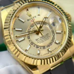 Super Clone Rolex Sky-Dweller Champagne Dial 336238
