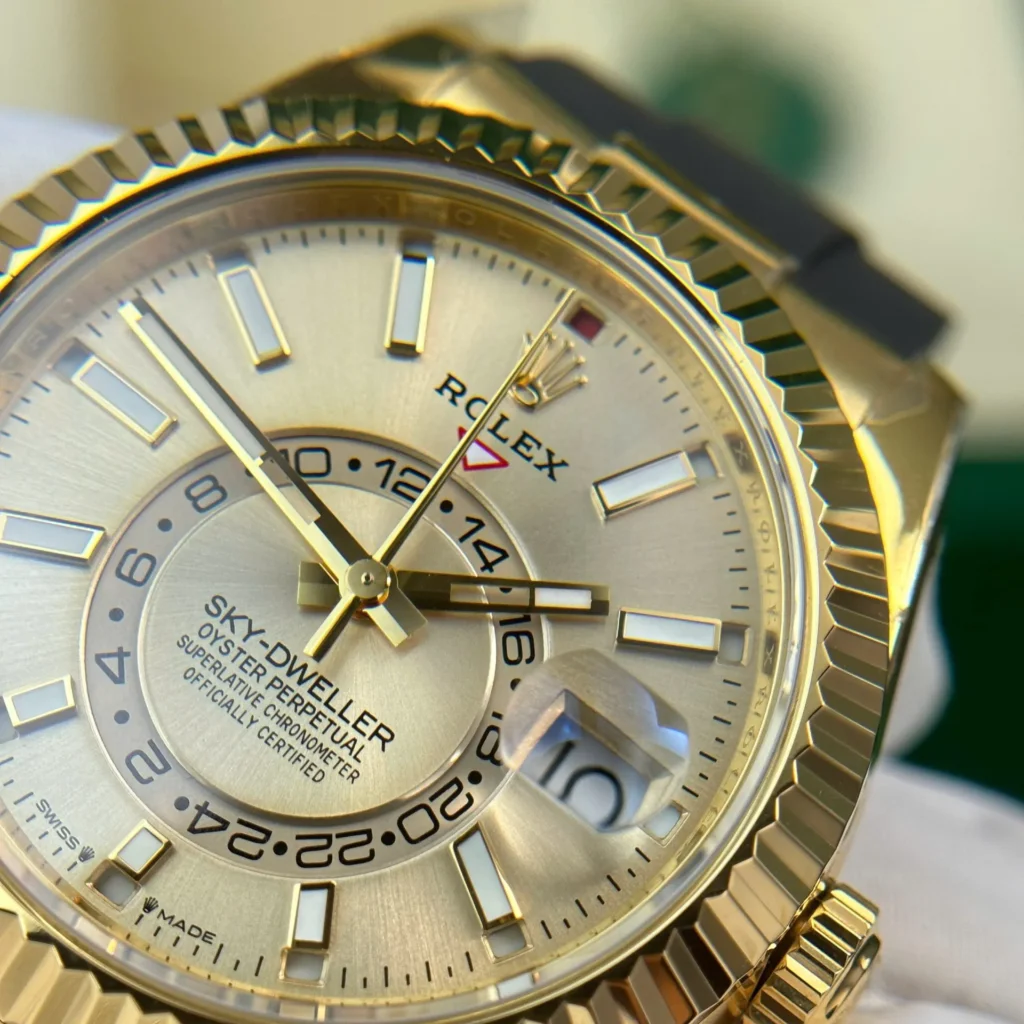 Super Clone Rolex Sky-Dweller Champagne Dial 336238