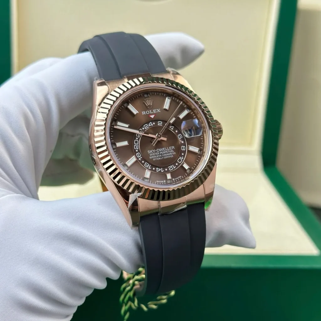 Super Clone Rolex Sky-Dweller Chocolate Dial 336235