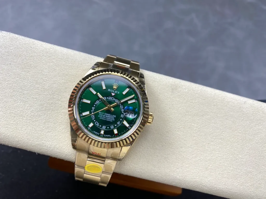 Super Clone Rolex Sky-Dweller Green Dial 336938 (Oyster)