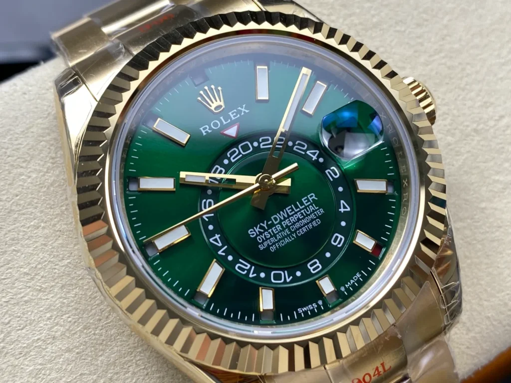 Super Clone Rolex Sky-Dweller Green Dial 336938 (Oyster)