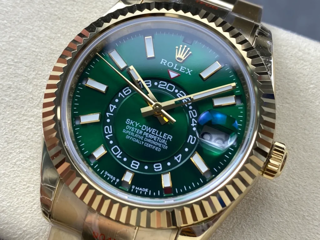 Super Clone Rolex Sky-Dweller Green Dial 336938 (Oyster)