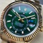 Super Clone Rolex Sky-Dweller Green Dial 336938 (Oyster)