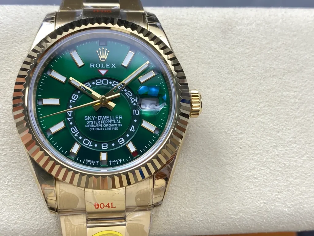Super Clone Rolex Sky-Dweller Green Dial 336938 (Oyster)