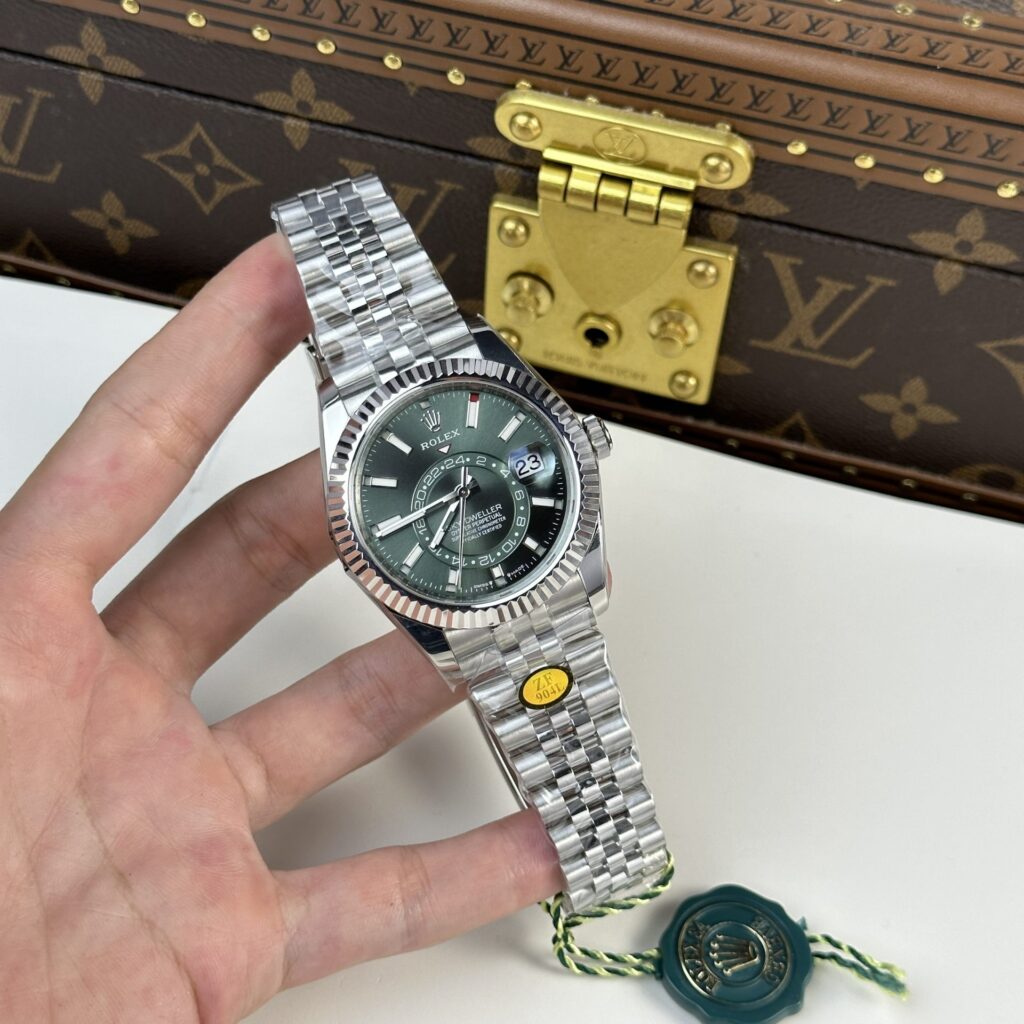 Super Clone Rolex Sky-Dweller Mint green Dial 336934 Jubilee – Swiss SuperClone