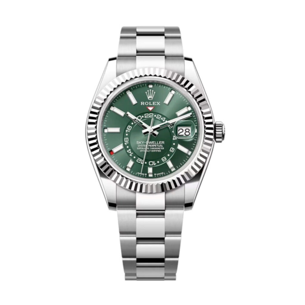 Super Clone Rolex Sky-Dweller Mint green Dial 336934 Oyster – Swiss SuperClone
