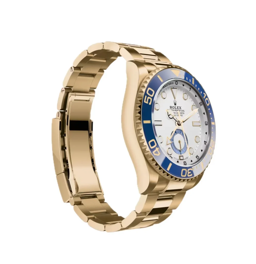 Super Clone Rolex Yacht‑Master II Yellow Gold 44mm (2026 Refresh) — clasp and links