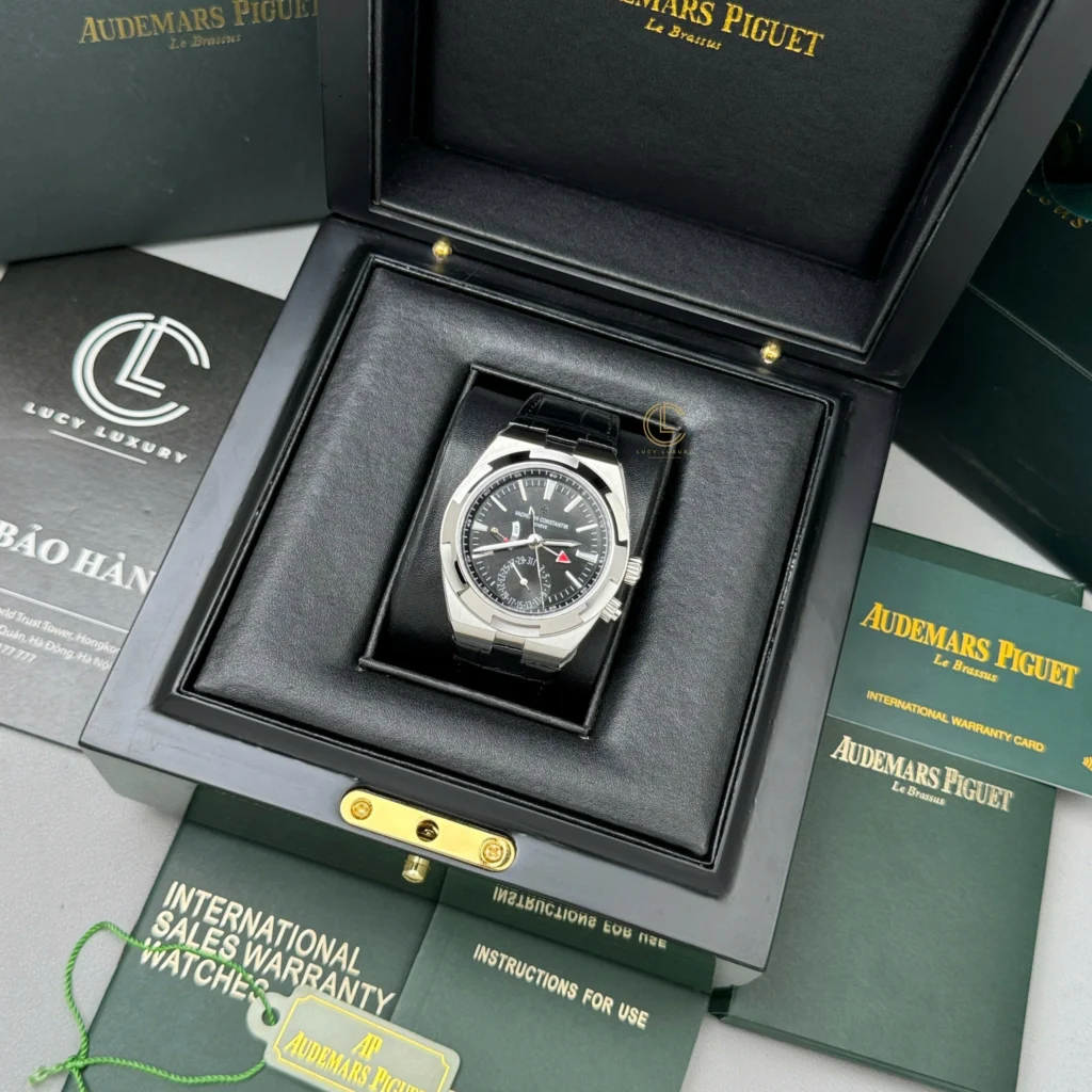 Super Clone Vacheron Constantin Overseas Dual Time 7900V 41mm Black Dial Steel