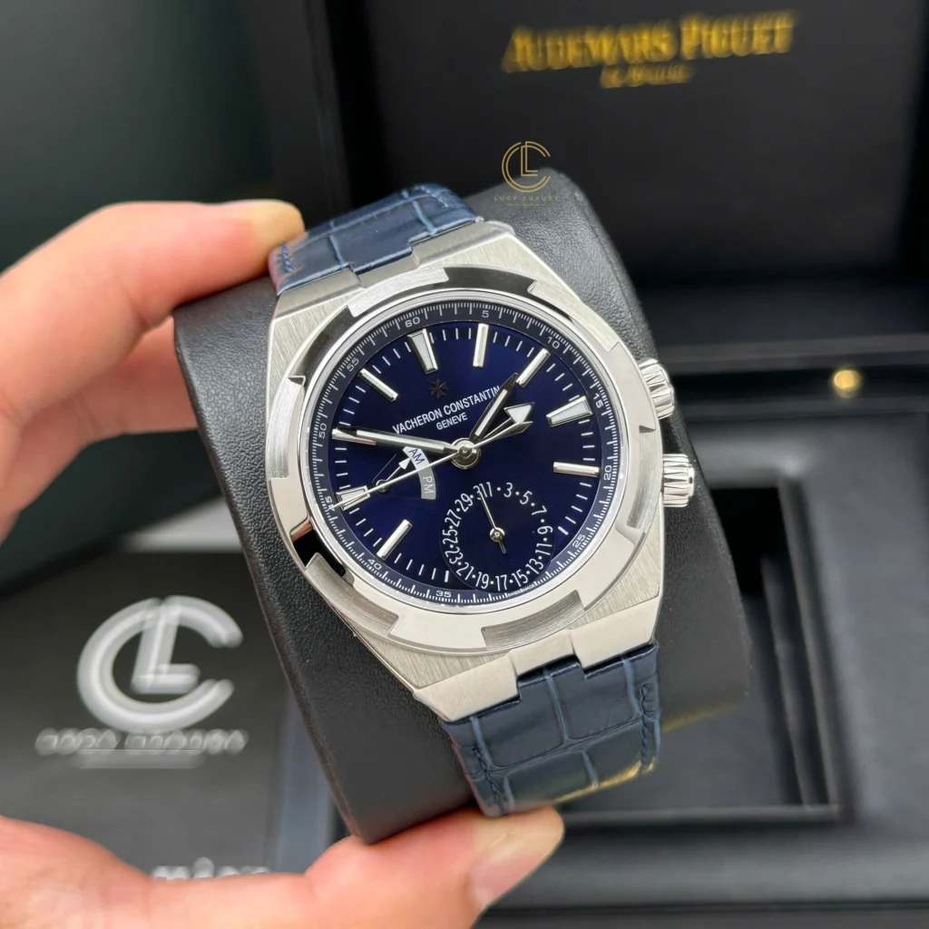 Super Clone Vacheron Constantin Overseas Dual Time 7900V 41mm Blue Dial